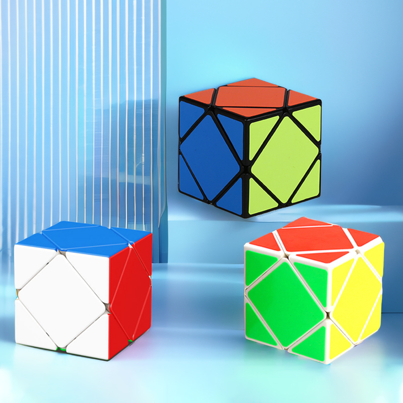Puzzle Blank White - SENGSO Skewb Speed Cube sans autocollants,