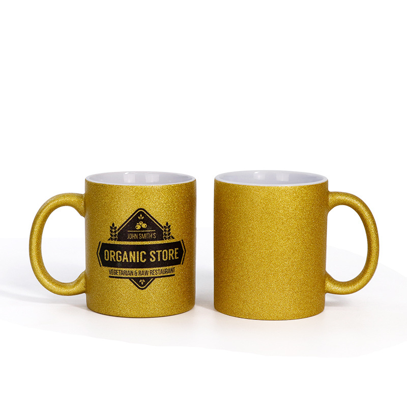 Tasse dorée en céramique avec  - Sublimation Mug White avis et prix
